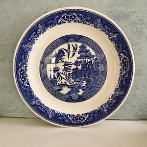 Willow Ware by Royal China 12 3/8" Serving Plate Chop Plate Very Good Condition
